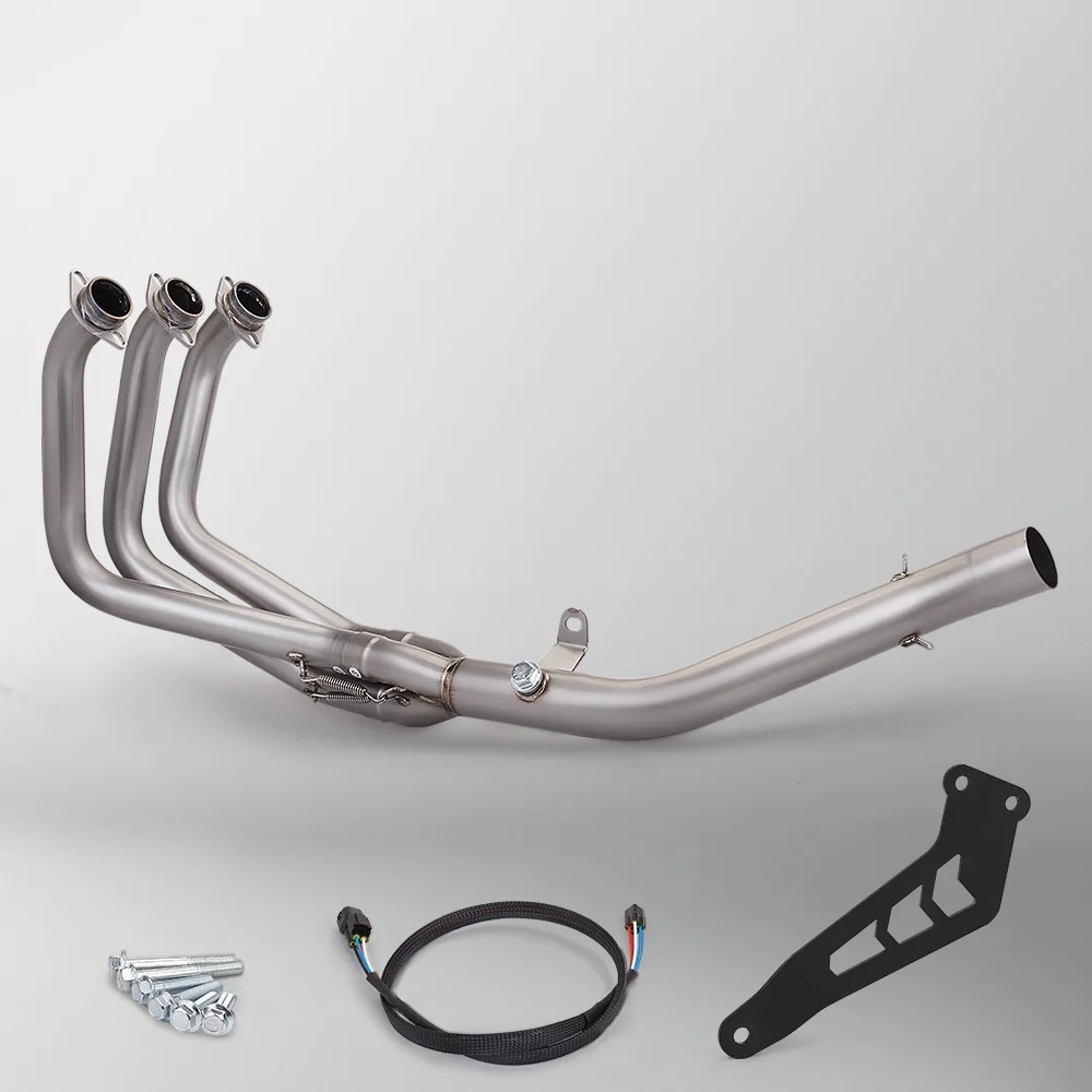 MT09 FZ09 XSR900 Titanium Alloy Complete Exhaust System for Motorcycles 51MM Muffler with Front Tube Link New Condition